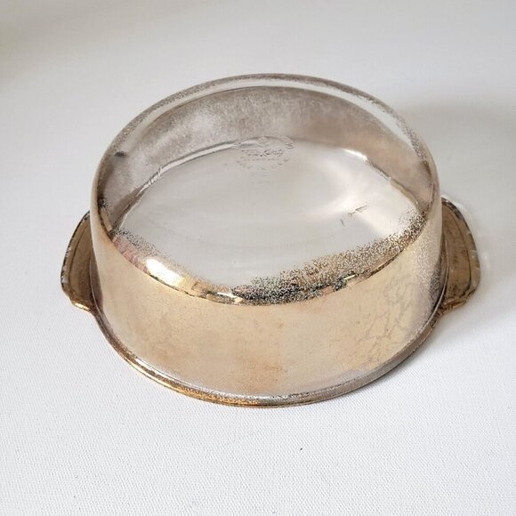 Anchor Hocking 2QT Covered Casserole MCM Georges Briard Gold  Fruit Rustic Retro - Picture 8 of 10